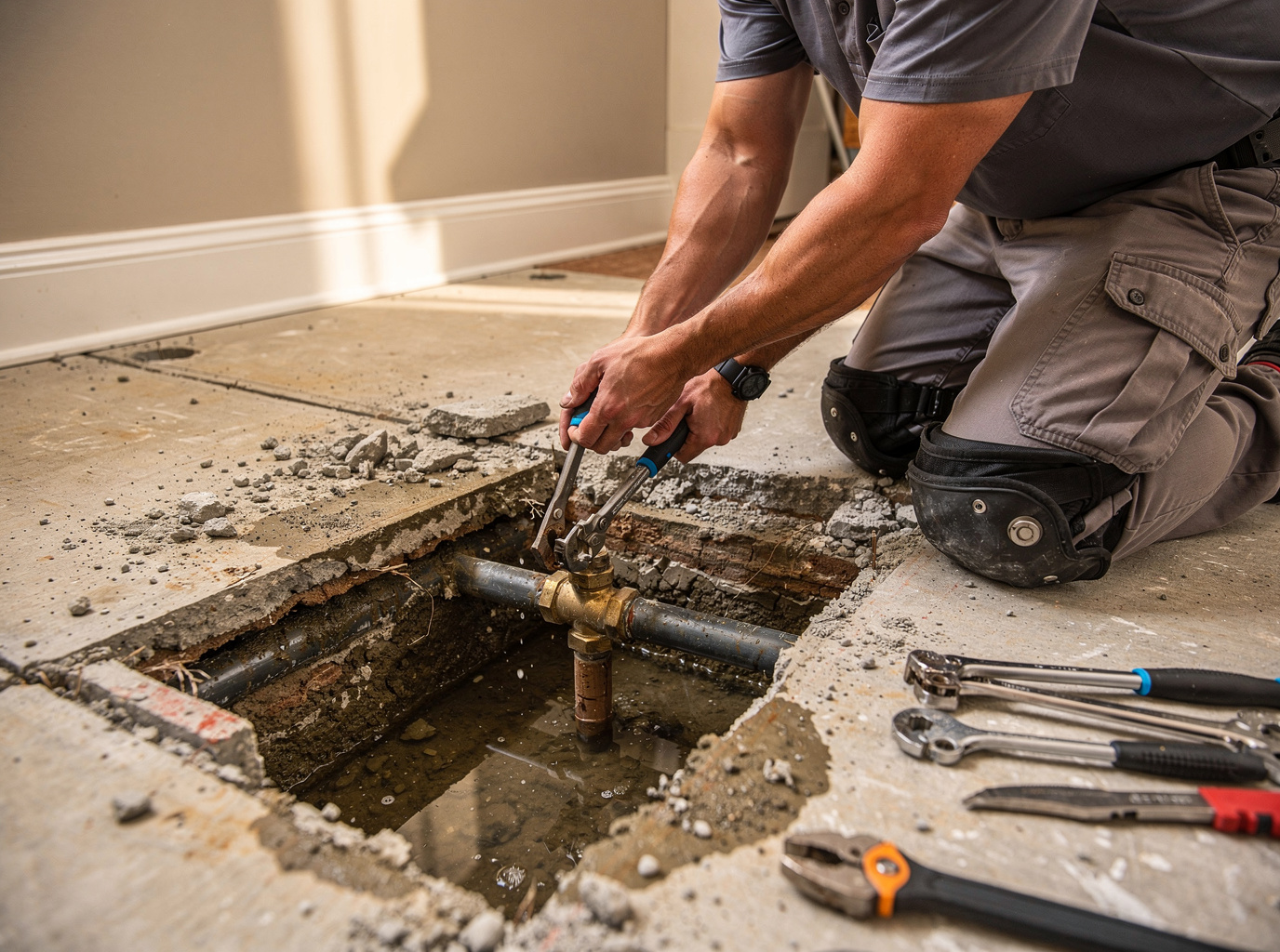 Slab Leak Repair in Indian Trail, NC